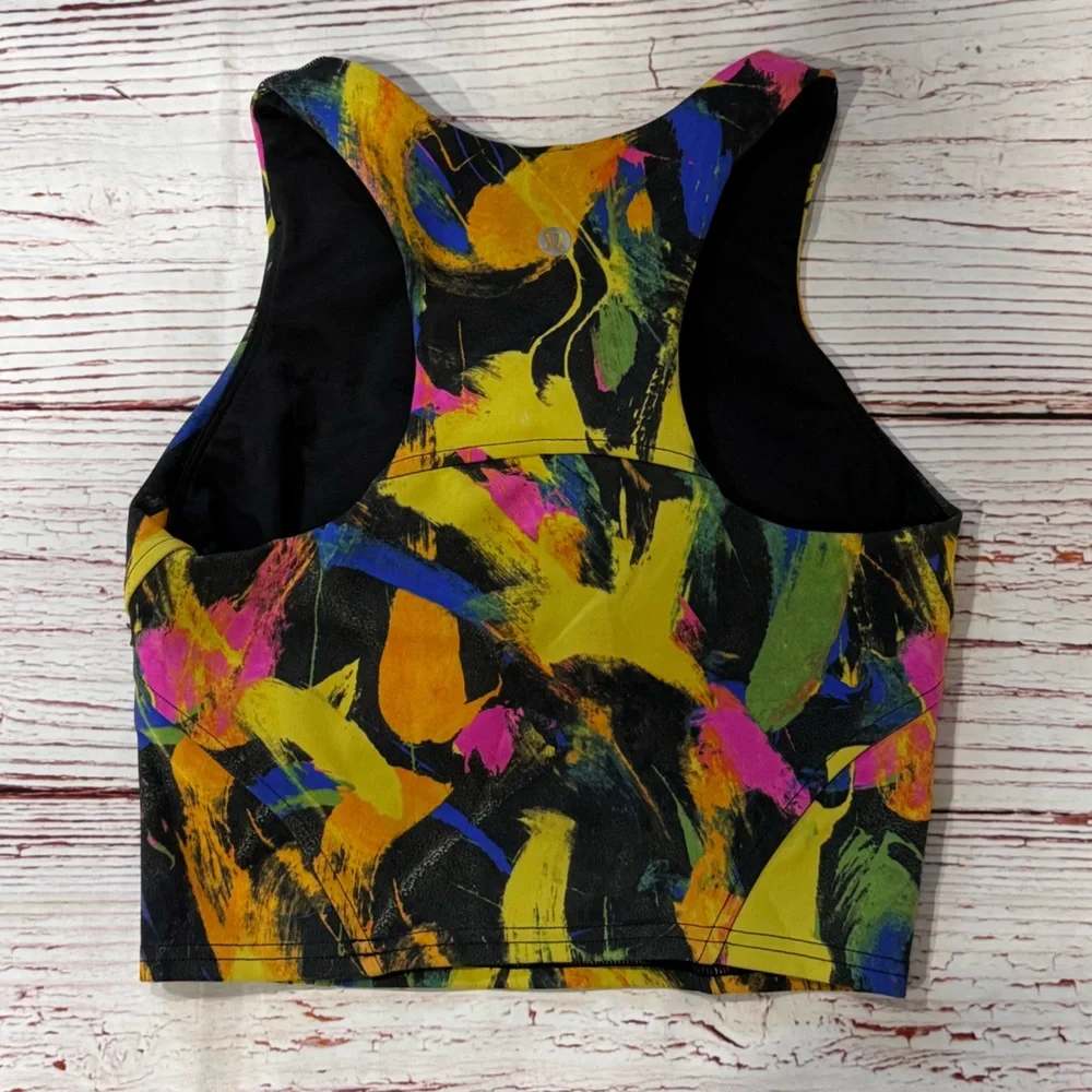 Lululemon Invigorate Training Tank Top in Undertone Black Multi Sz 2